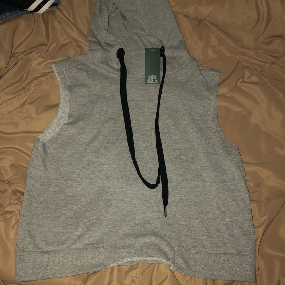 Grey sweatshirt Vest